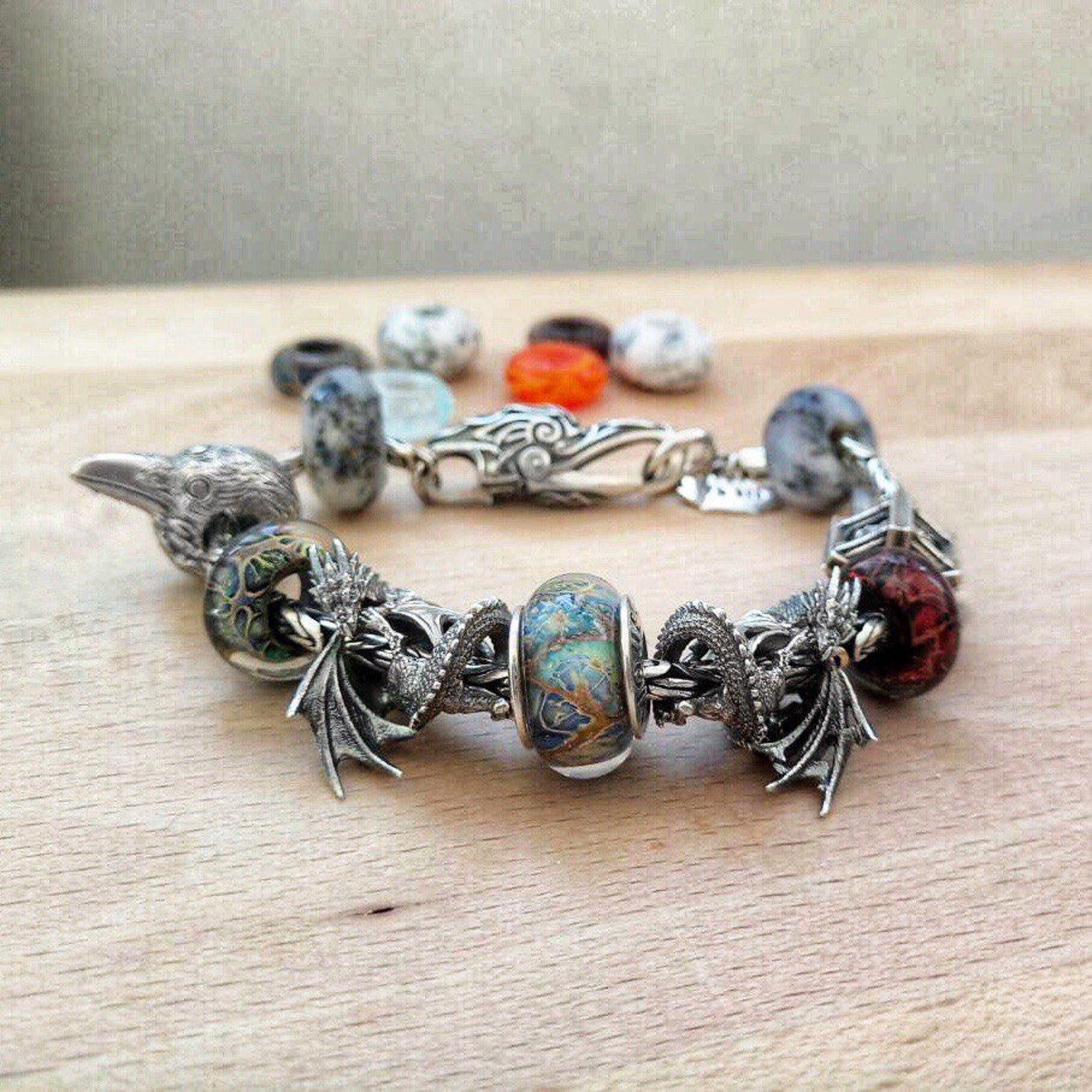 Fire dragon - silver