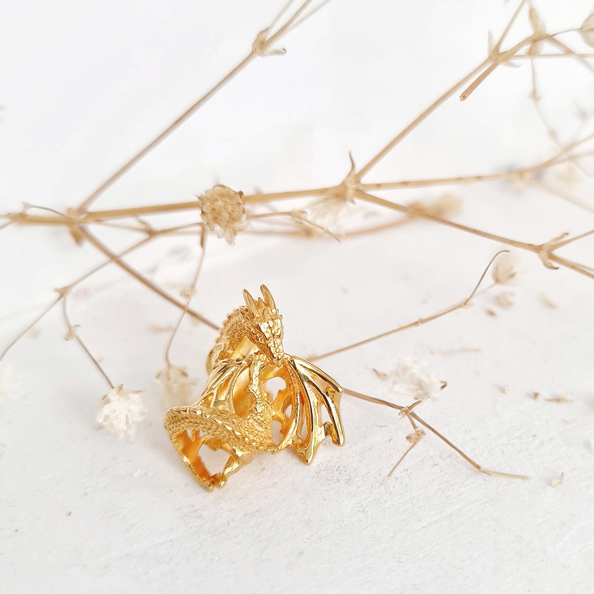 Ice dragon with gilding