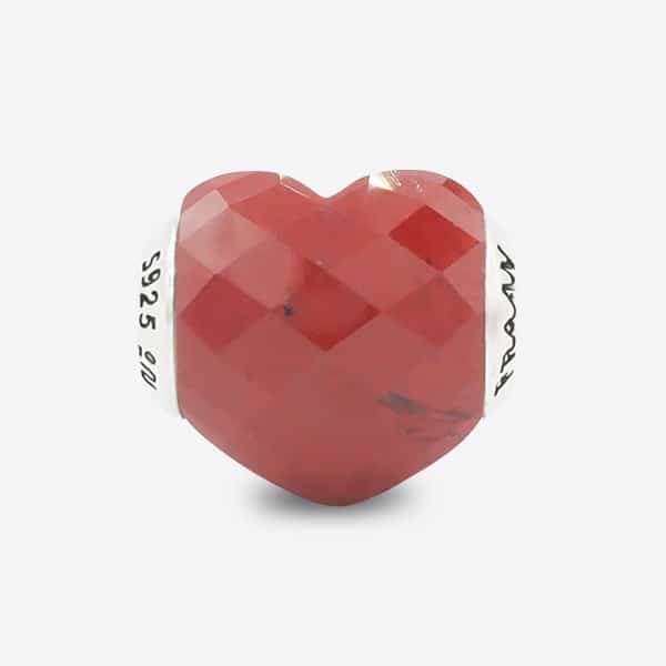 Faceted Red Jasper Heart