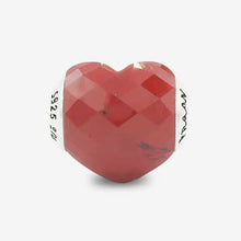 Load image into Gallery viewer, Faceted Red Jasper Heart