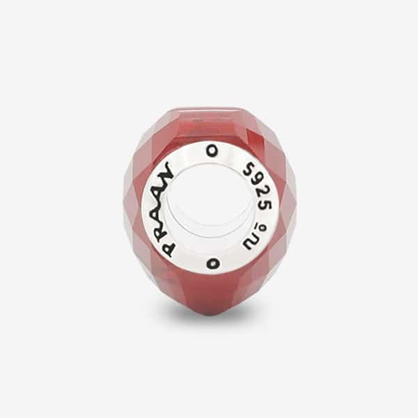 Faceted Red Jasper Heart