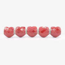 Load image into Gallery viewer, Faceted Red Jasper Heart