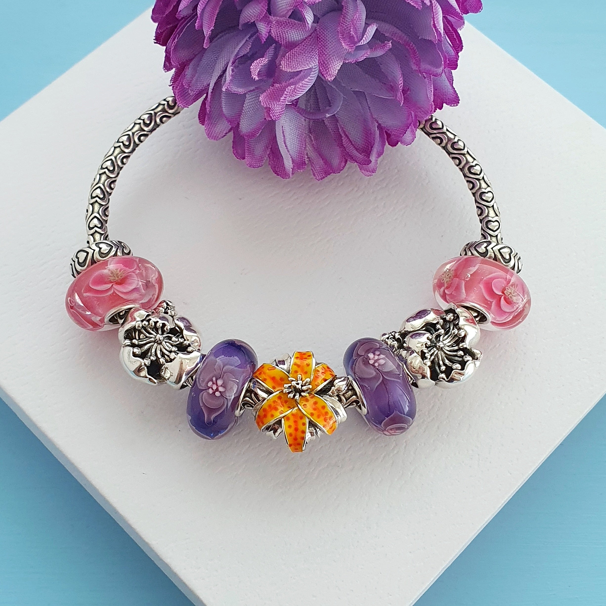 Violets and Lilies Design