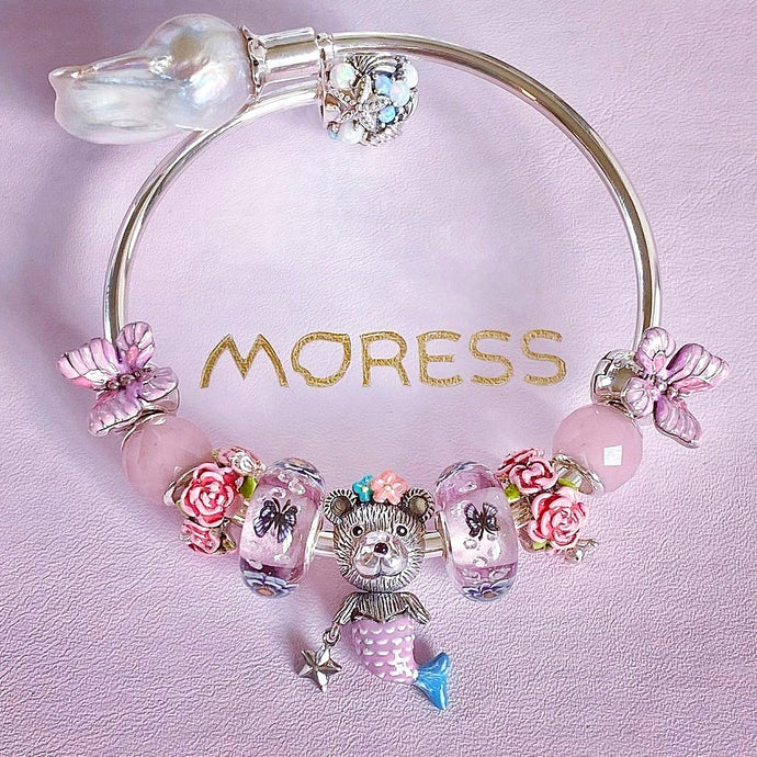 Pink Mermaid Bear Design