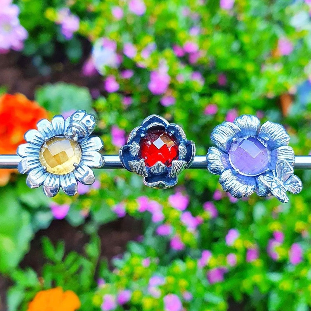 Gemstone Flower Design