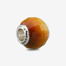 Load image into Gallery viewer, Faceted Round Yellow Tiger Eye Charm
