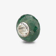 Load image into Gallery viewer, Faceted Mica Quartz Rondelle Chrome Charms
