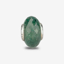 Load image into Gallery viewer, Faceted Mica Quartz Rondelle Chrome Charms
