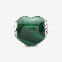 Load image into Gallery viewer, Malachite Heart Charm
