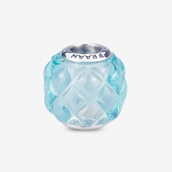 Ocean Blue Studded Pin Pyramid Crystalline Charm