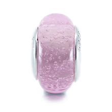 Load image into Gallery viewer, Pink Rose Droplets Murano Glass Bead
