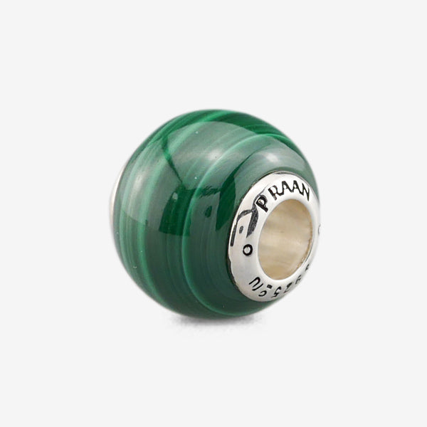 Round Malachite Charm