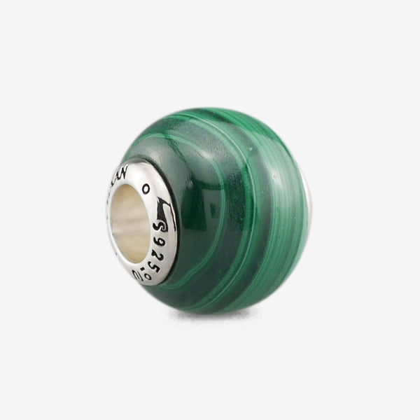 Round Malachite Charm