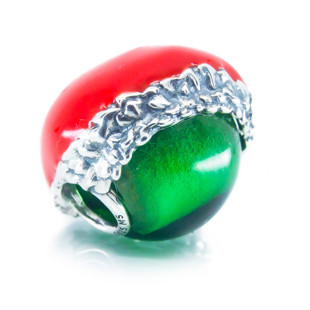 Santa's Red Hat Glass Bead