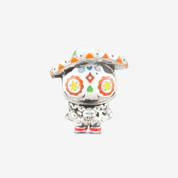 Mexican Sugar Calavera Silver Charm