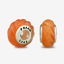 Load image into Gallery viewer, Sun Orange Cat Eye Twisted Rope Stopper Charms
