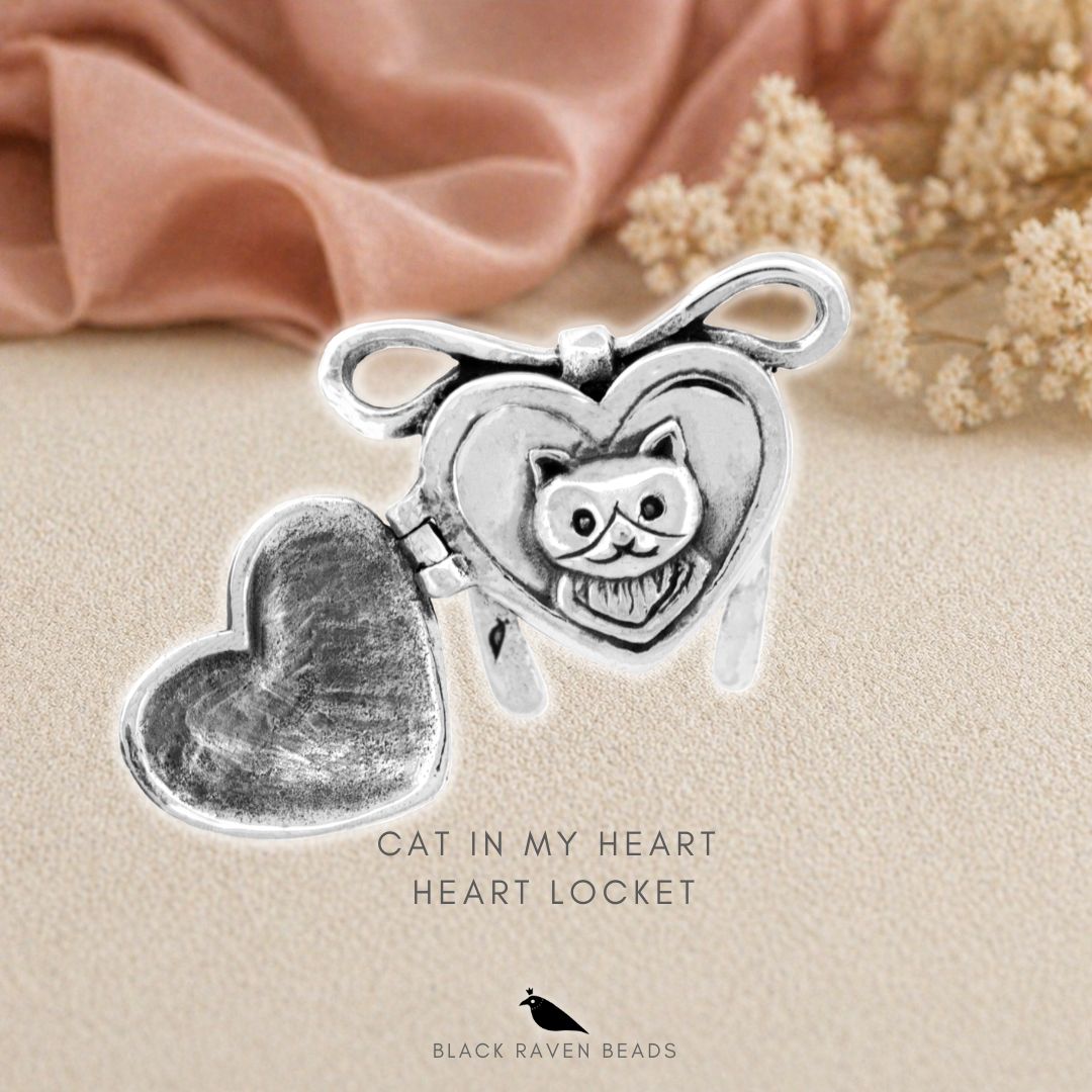 Cat in My Heart - Heart Locket