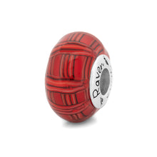 Load image into Gallery viewer, Tartan Red – Glass Bead
