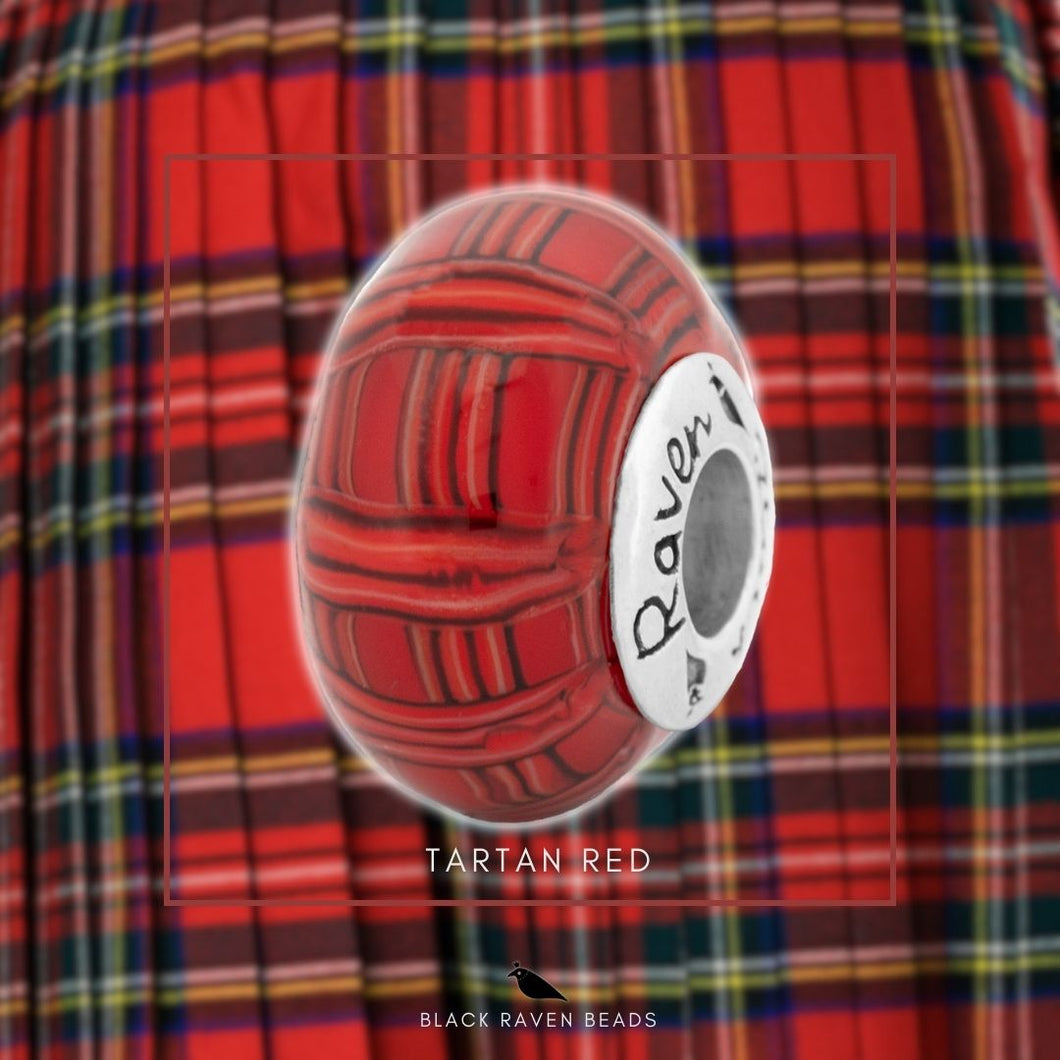 Tartan Red – Glass Bead