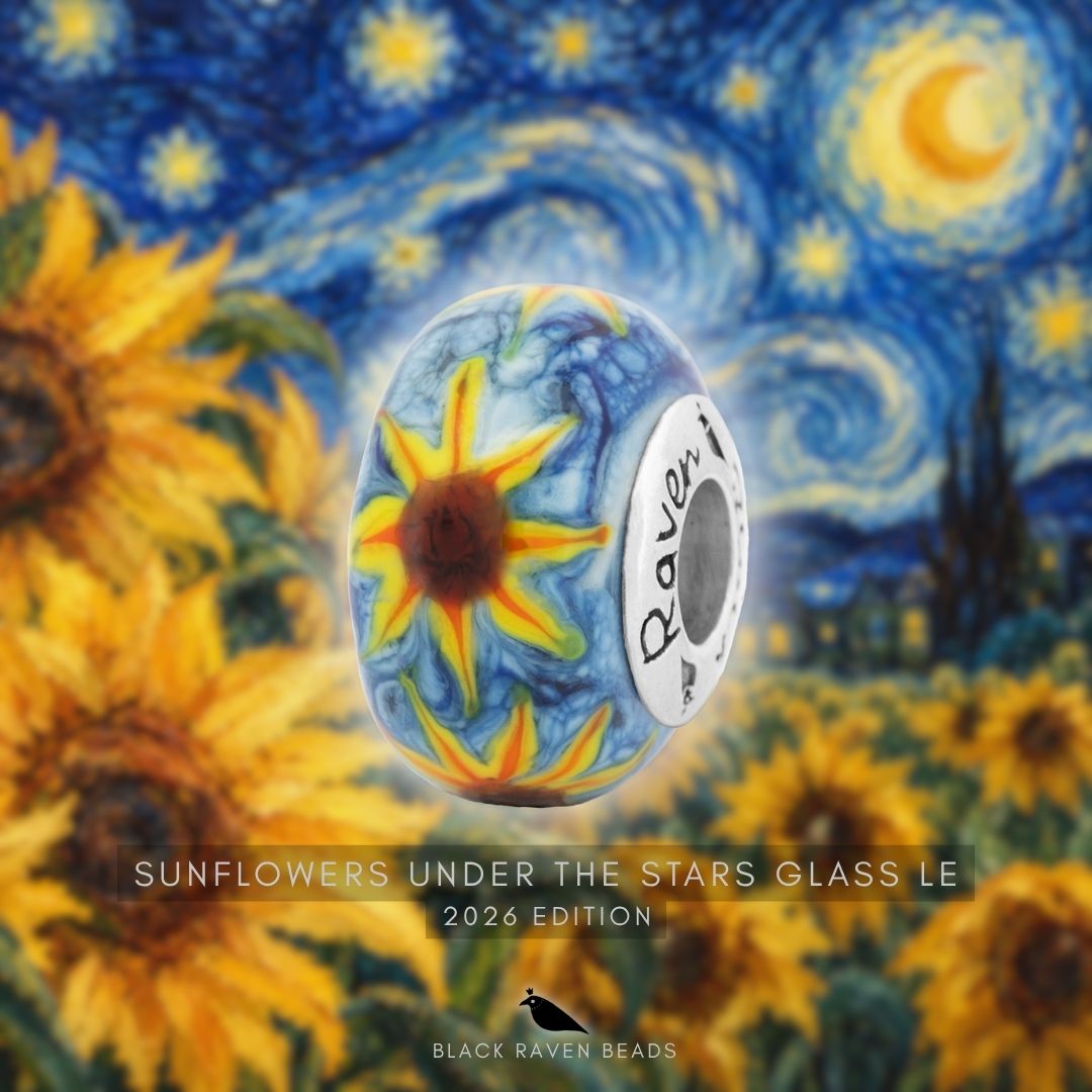 Van Gogh Sunflowers Under the Stars Glass LE