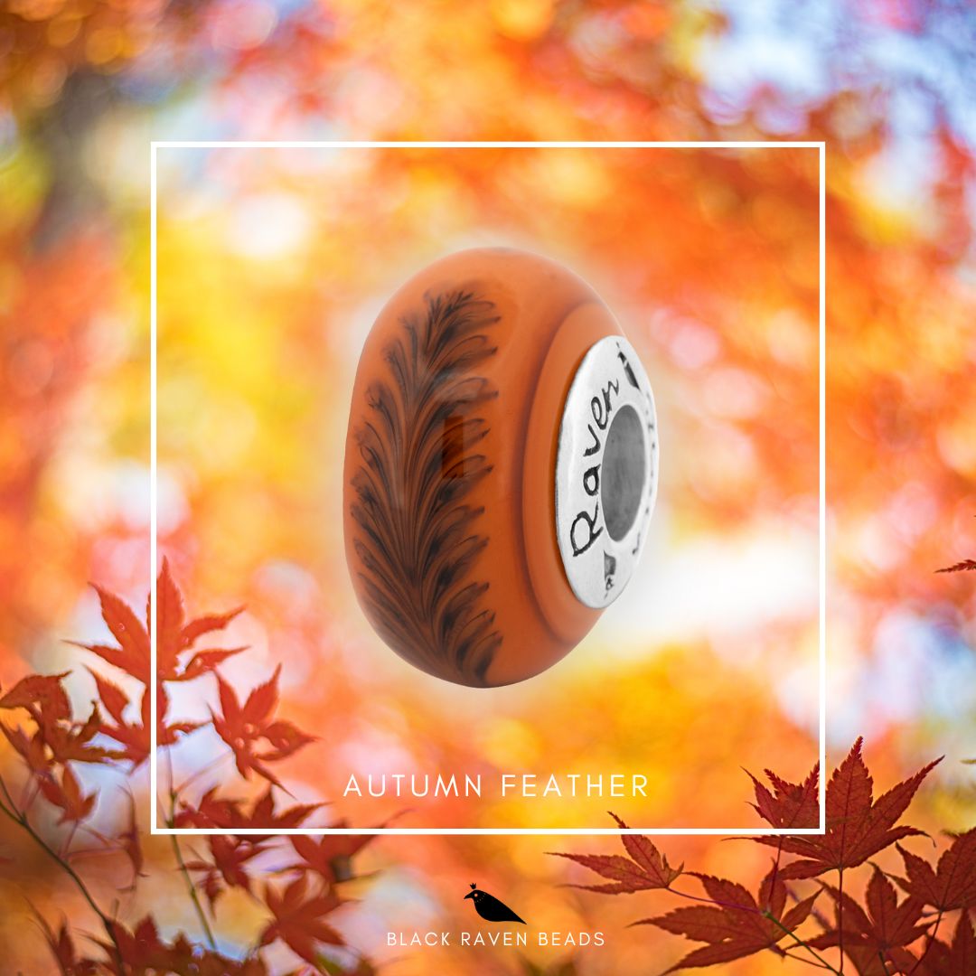 Autumn Feather Glass