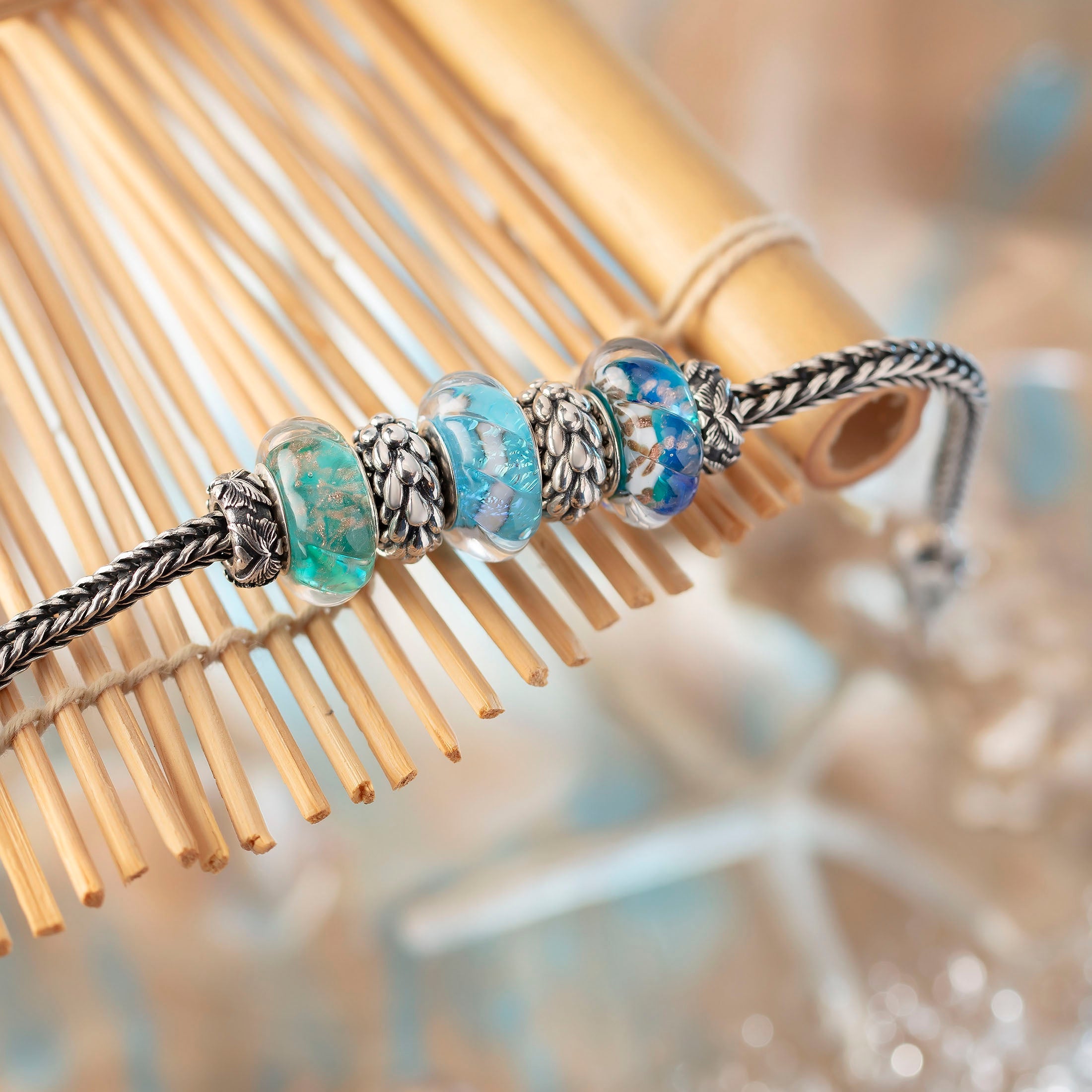 Shimmering Seafoam Waves