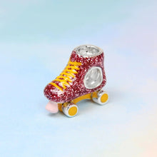 Load image into Gallery viewer, Glitter Pink Roller Skate Bead

