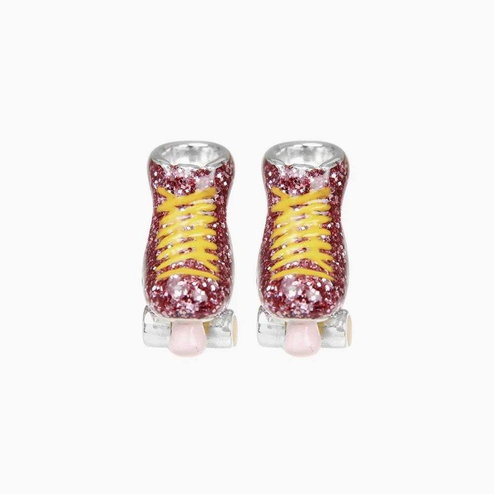 Glitter Pink Roller Skate Bead