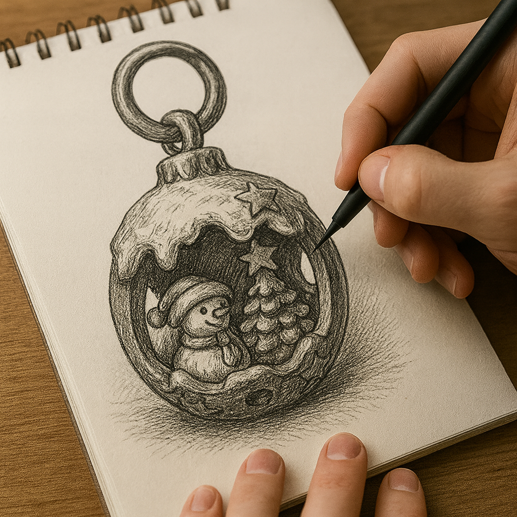 Happy Christmas Ornament Charm