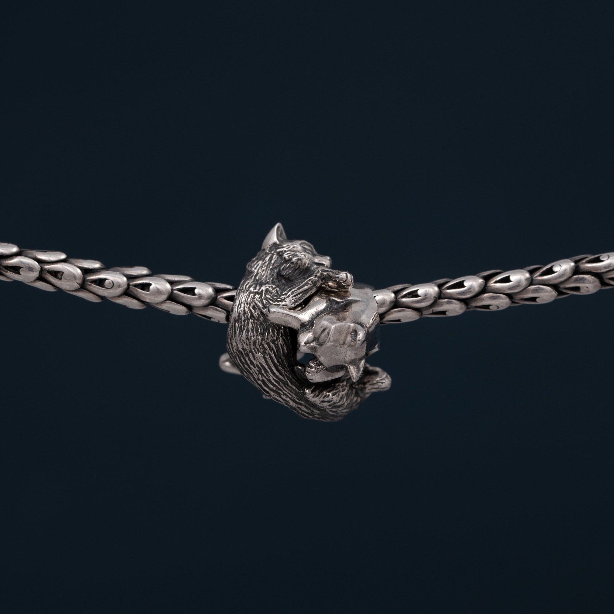 Double bead "Moon cats"