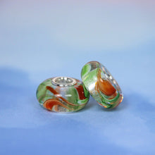 Load image into Gallery viewer, Marble Glass Bead Green
