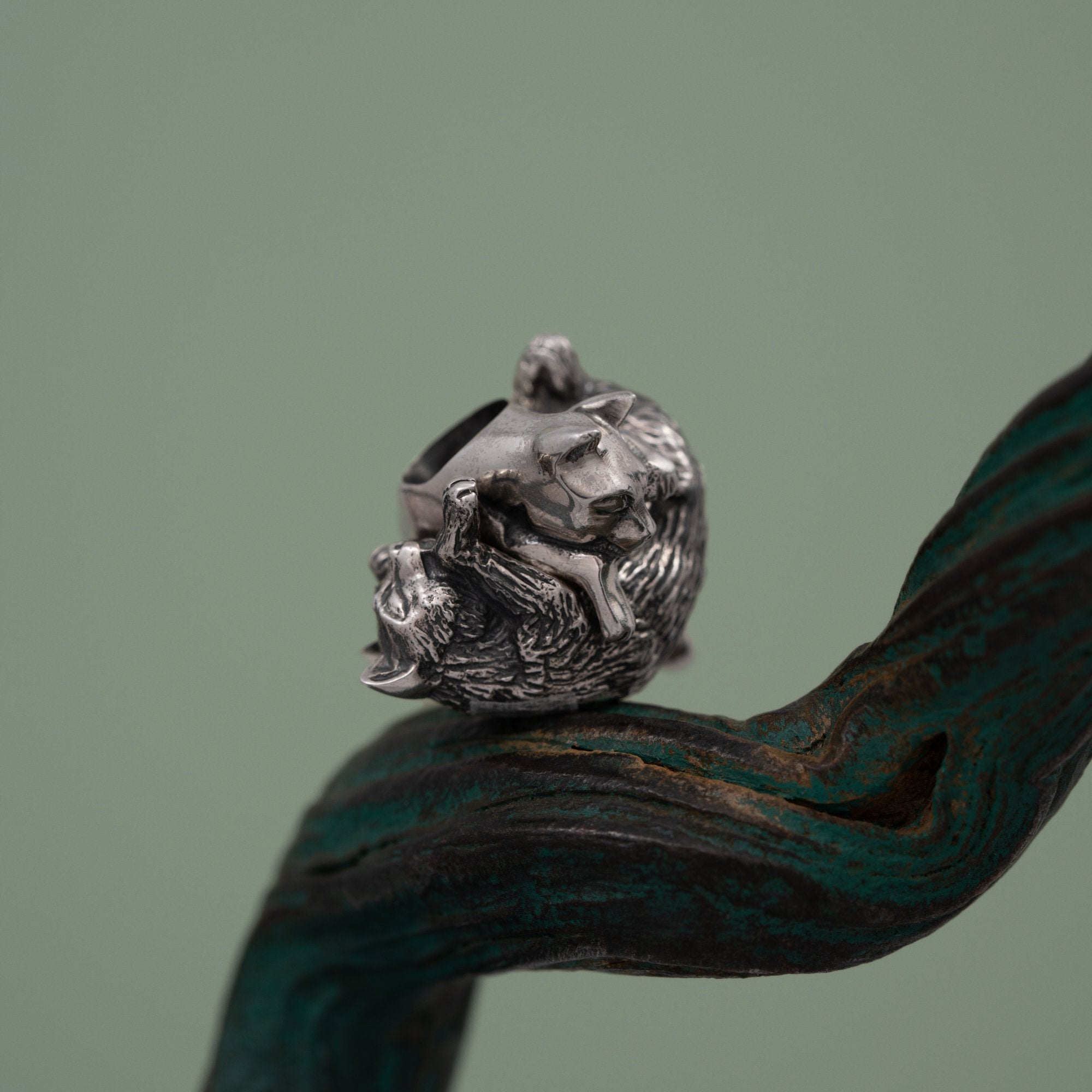 Double bead "Moon cats"