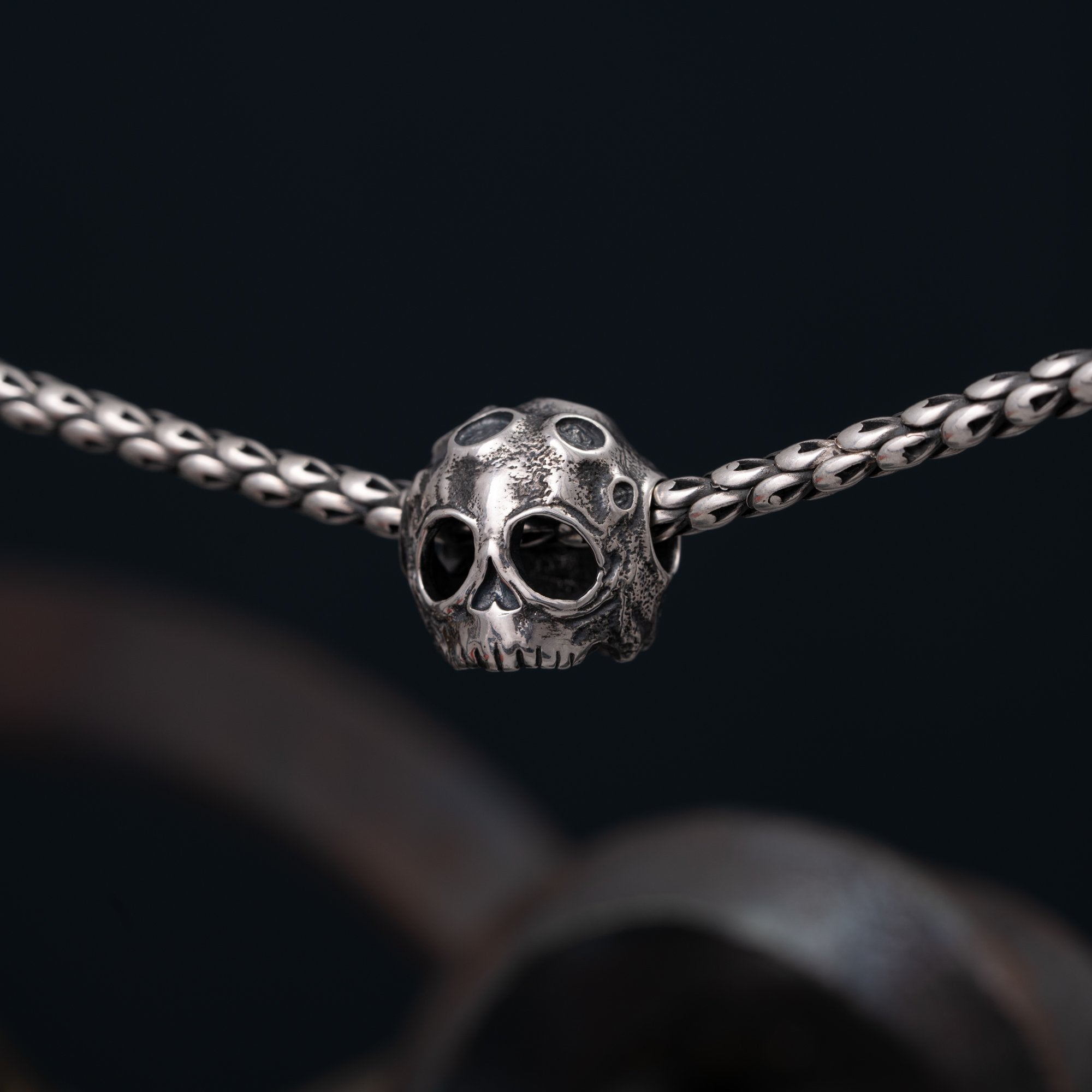 Silver bead 2 in 1 "Moon Face"