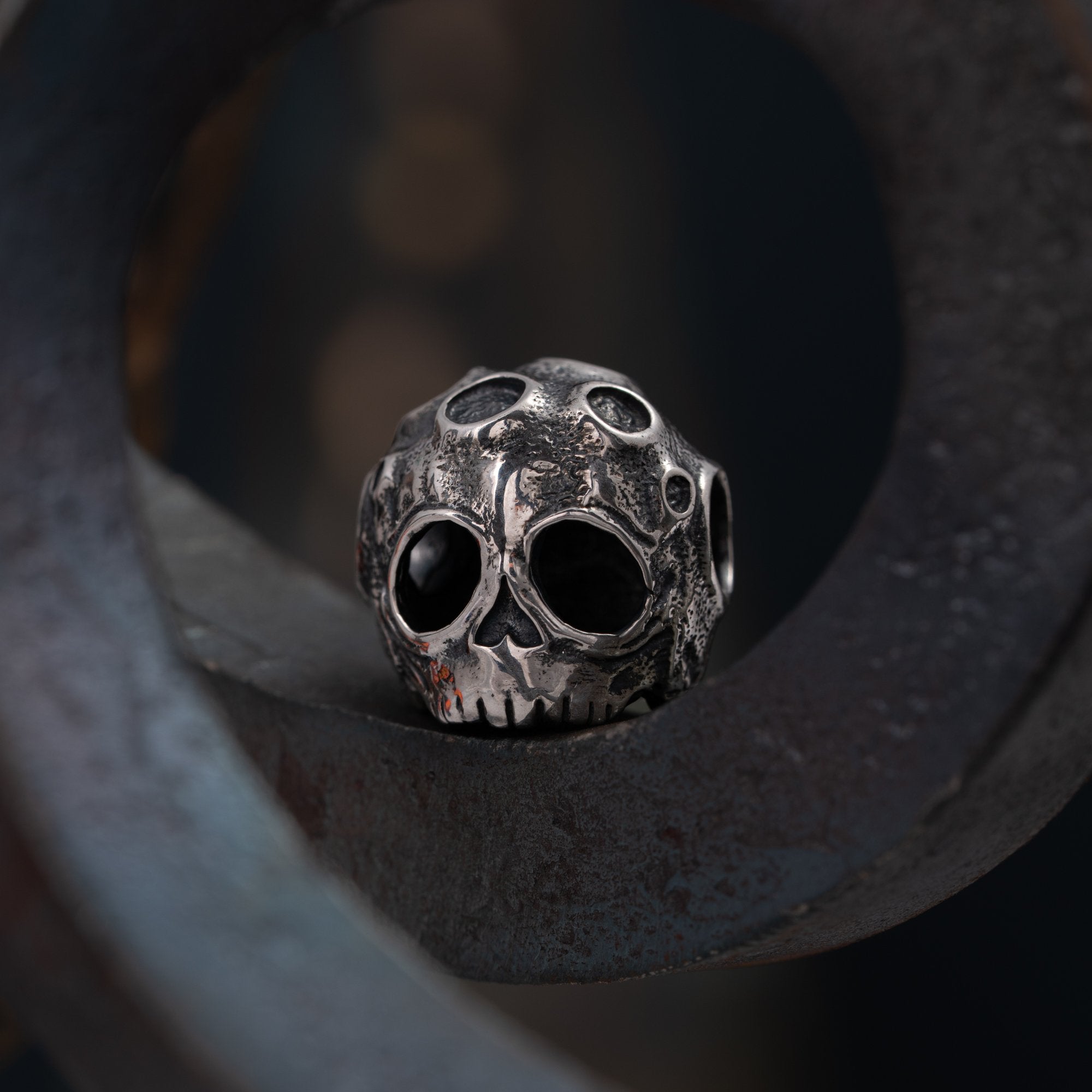 Silver bead 2 in 1 "Moon Face"