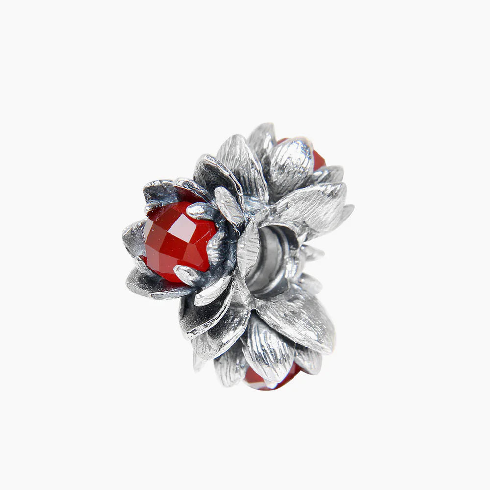 Lotus Red Agate Spacer