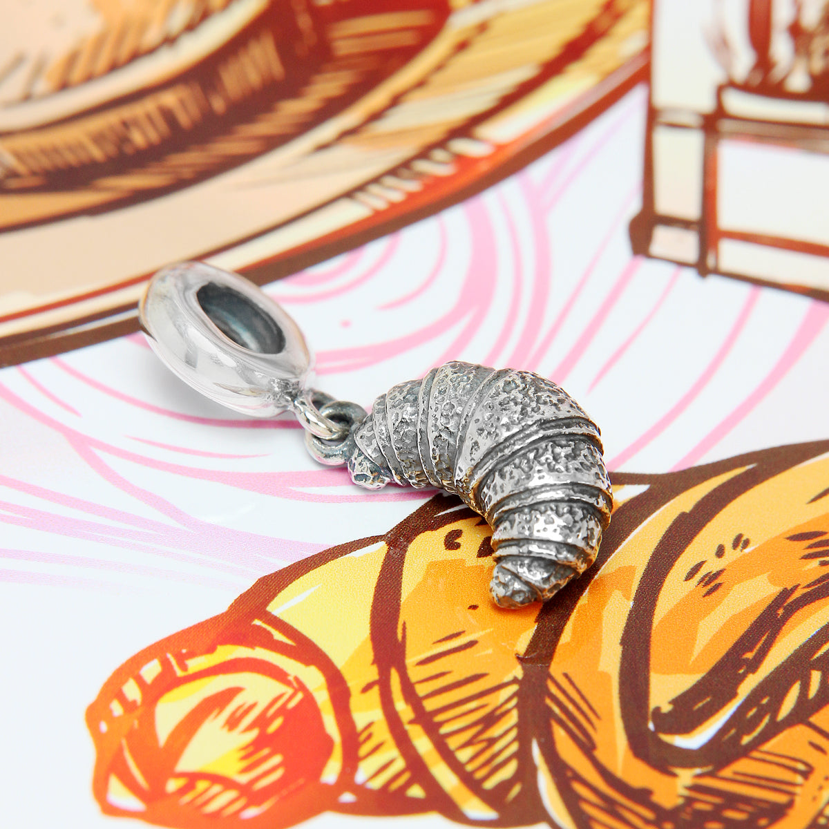 Croissant Dangle Bead