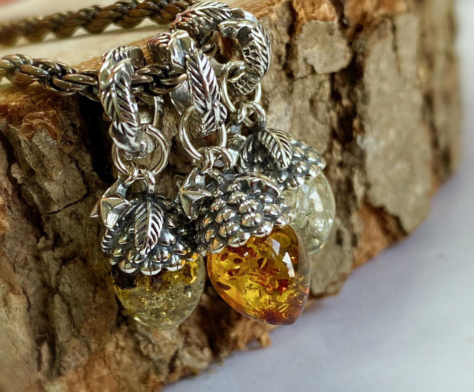 Acorn Dangle - Amber