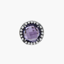Load image into Gallery viewer, Amethyst Circle Gem Bead
