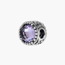 Load image into Gallery viewer, Amethyst Circle Gem Bead
