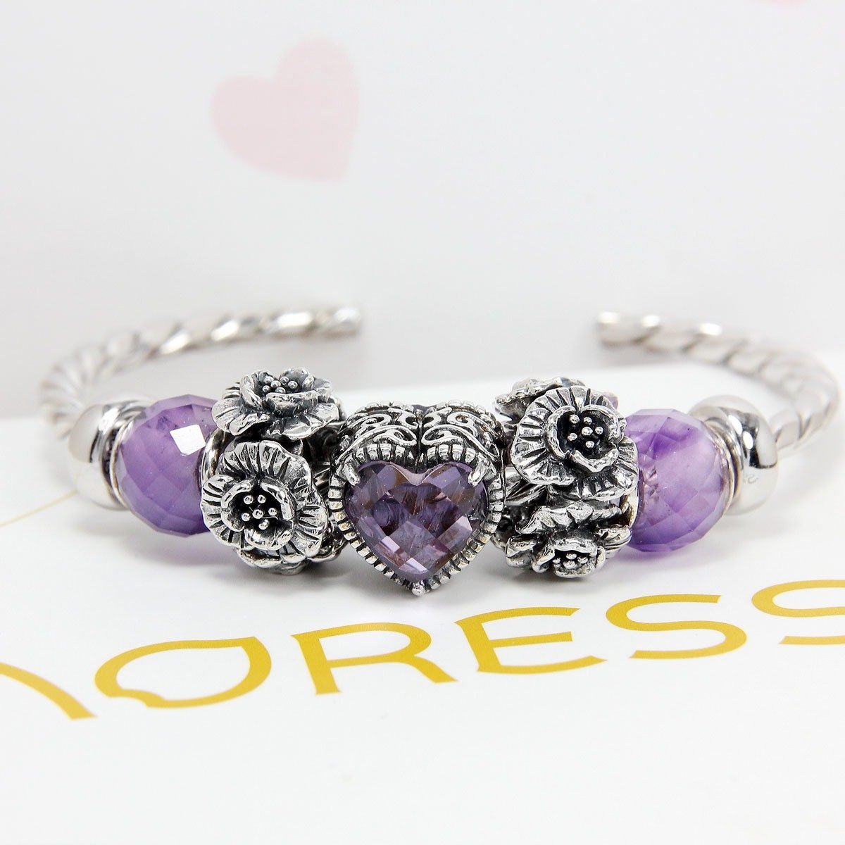 Amethyst Heart Gem Bead