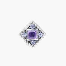 Load image into Gallery viewer, Amethyst/ Tanzanite Square Bead
