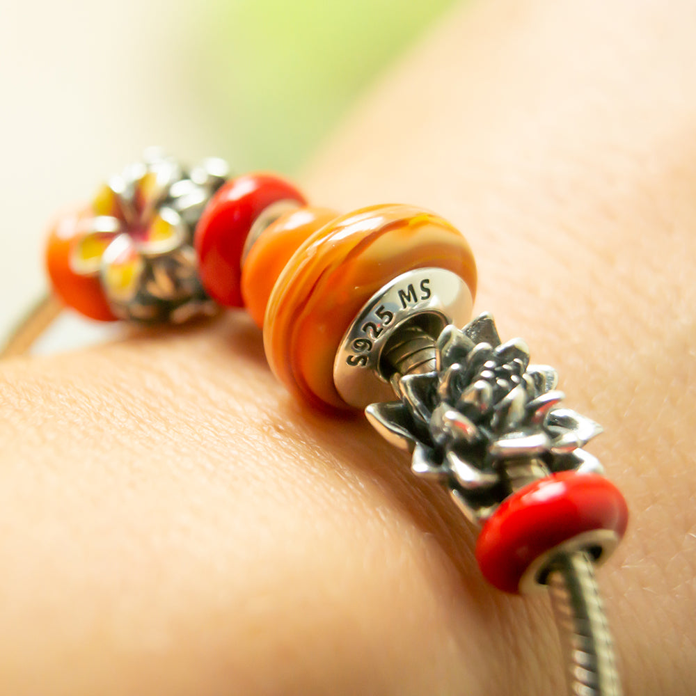 Autumn Evening Murano Glass Bead