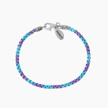 Load image into Gallery viewer, Pop Bracelet Blue Lush/Purple Berry

