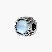 Load image into Gallery viewer, Blue Topaz Circle Gem Bead
