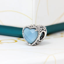 Load image into Gallery viewer, Blue Obsidian Heart Gem Bead
