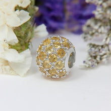 Load image into Gallery viewer, Citrine Pave Bead
