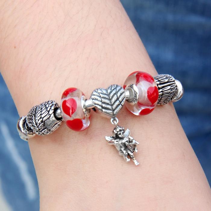 Cupid Heart Dangle Bead