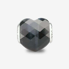 Load image into Gallery viewer, Dark Blue Tigers Eye Heart Charm
