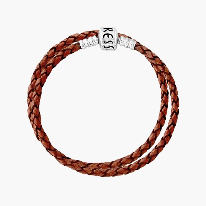 Double Leather Bracelet Brown