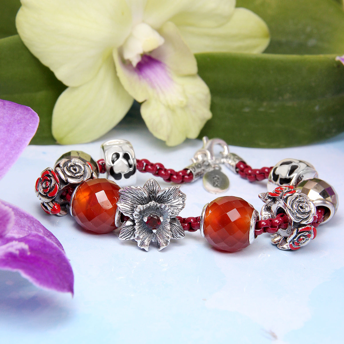 Garnet Orchid Stopper